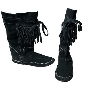 Nordstrom’s Dolce Vita Mocassin Styled Slipper Lightweight Fringe Boots (size 9)